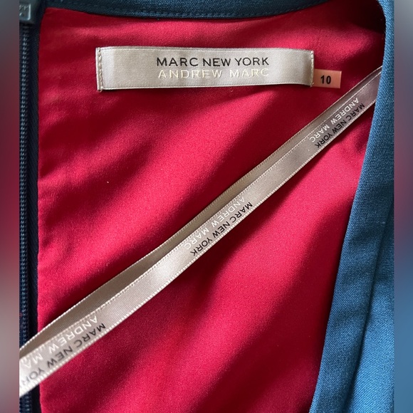 Andrew Marc Marc New York Dress Gorgeous Teal Slimming Cut Sz 10 Excellent Cond - Picture 8 of 11